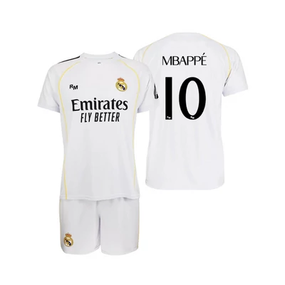 Real Madrid 2025-26 prémium gyerek szurkolói mez szerelés, replika - Mbappé - 10
