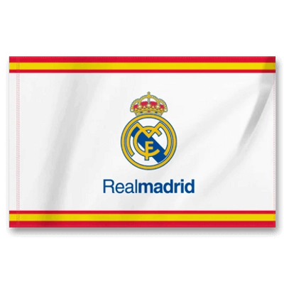 A Real Madrid fehér címeres zászlója