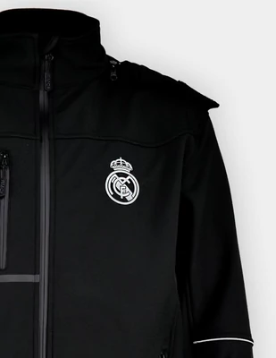 A Real Madrid fekete softshell kabátja - S