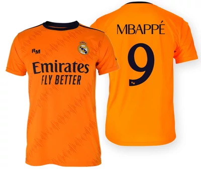 Real Madrid 2024-25 prémium második számú szurkolói mez, replika - Mbappé - 9