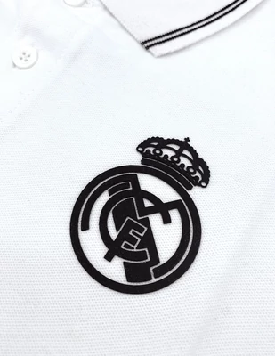 A habfehér Real Madrid galléros pólód