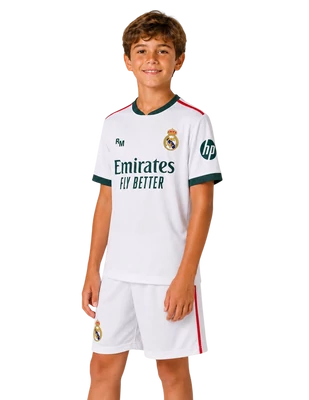 Real Madrid 2026/27-es prémium gyerek mez szerelés, replika