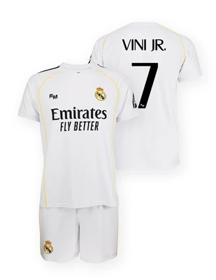 Real Madrid 2025-26 prémium gyerek szurkolói mez szerelés, replika - Vinicius 7
