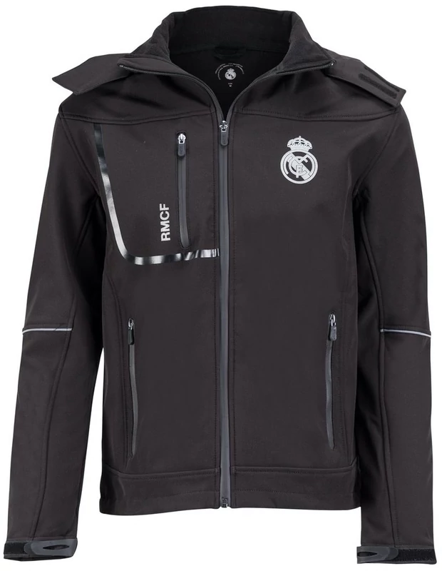 A Real Madrid fekete softshell kabátja - S