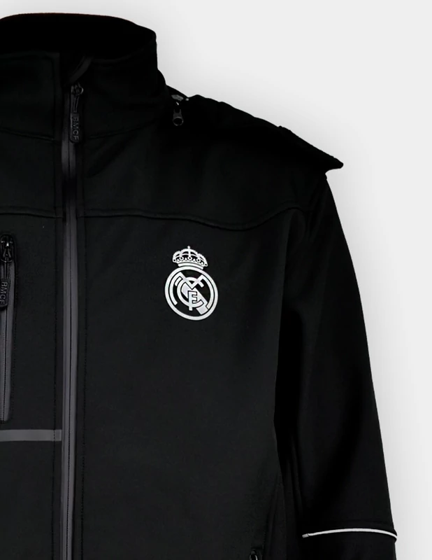 A Real Madrid fekete softshell kabátja - S