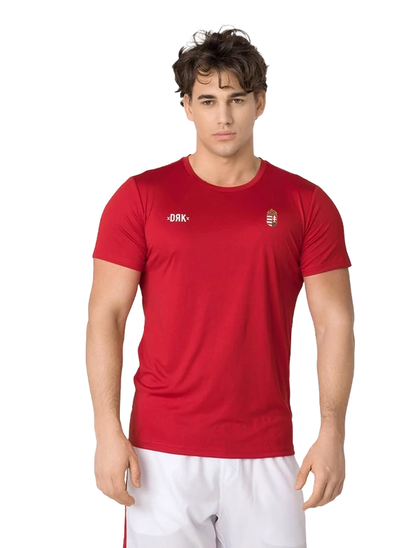 Champions - magyar válogatott edző póló - piros - L