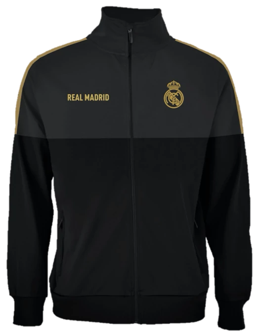 Prémium fekete-arany Real Madrid kardigán - S
