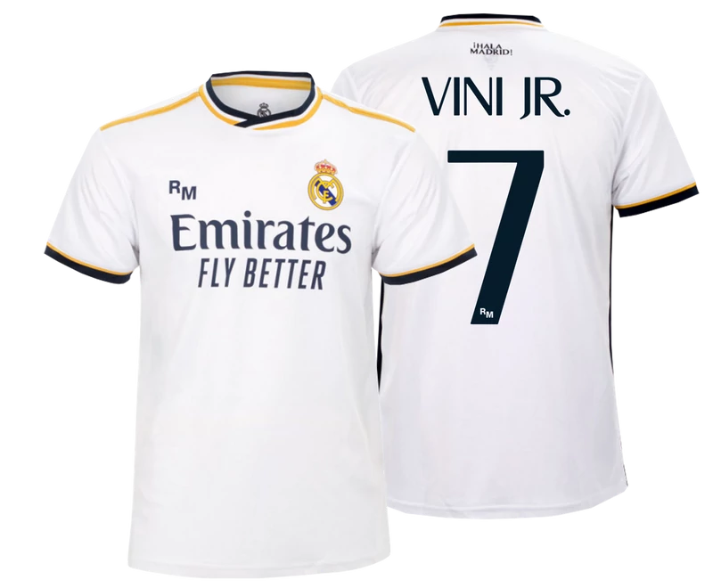 Real Madrid 23-24 prémium hazai szurkolói mez, replika - Vini Jr. 7 - 2XL