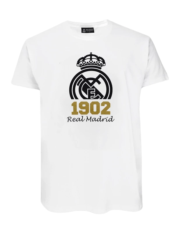 Real Madrid 1902 - címeres fehér póló - L
