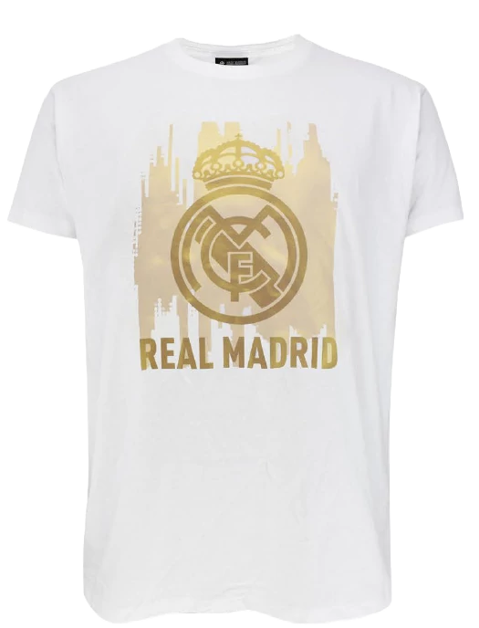 A Real Madrid címeres pólója - fehér-arany - S