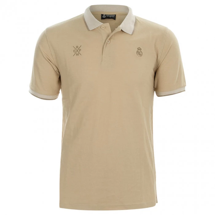 Prémium Real Madrid galléros póló, bézs - 2XL