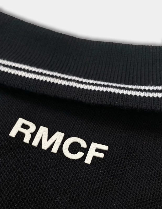 Madridisták fekete galléros pólója - XL