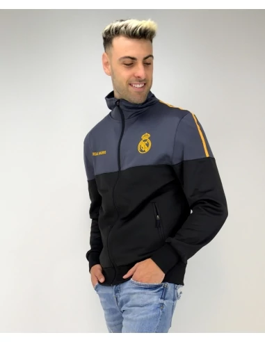 Prémium fekete-arany Real Madrid kardigán - S
