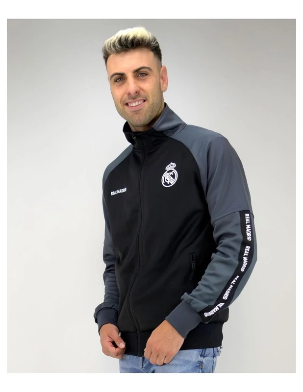 Ikonikus madridista cipzáras pulóver - L