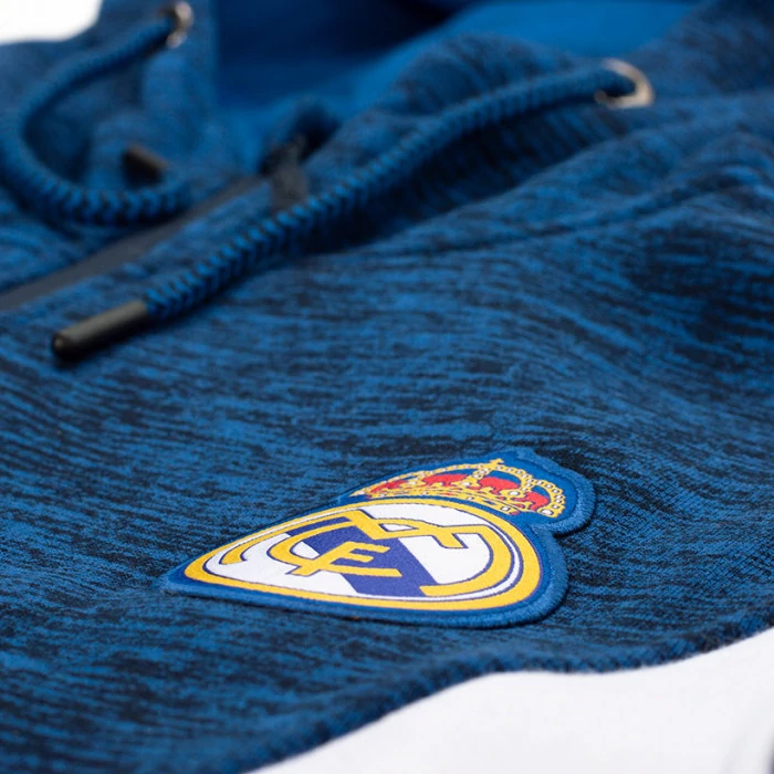 Tengerkék Real Madrid kapucnis pulóver - L