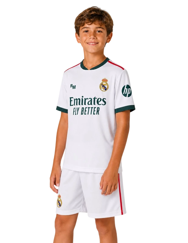 Real Madrid 2026/27-es prémium gyerek mez szerelés, replika - 6 éves