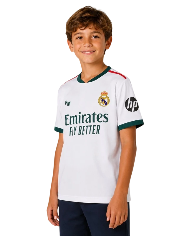 Real Madrid 2026-27 prémium gyerek szurkolói hazai mez, replika - Mbappé - 10 - 10 éves