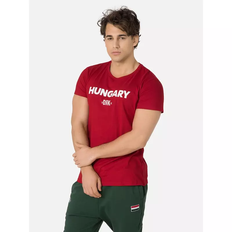 Magyarország hivatalos válogatott póló - piros - L
