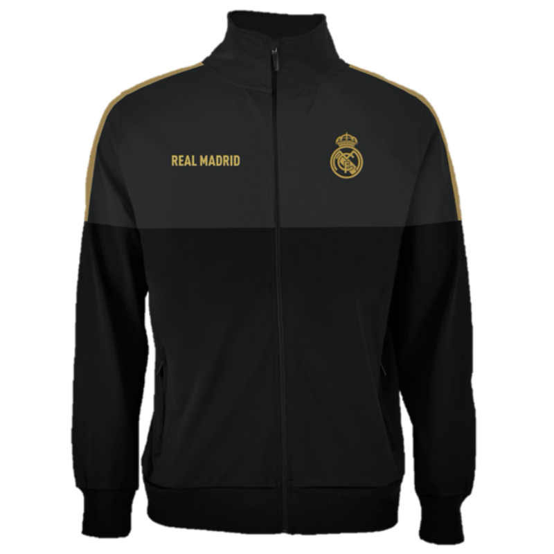 Prémium fekete-arany Real Madrid kardigán - M
