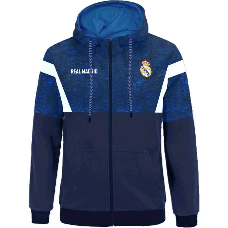 Tengerkék Real Madrid kapucnis pulóver - L