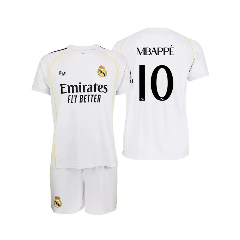 Real Madrid 2025-26 prémium gyerek szurkolói mez szerelés, replika - Mbappé - 10 - 10