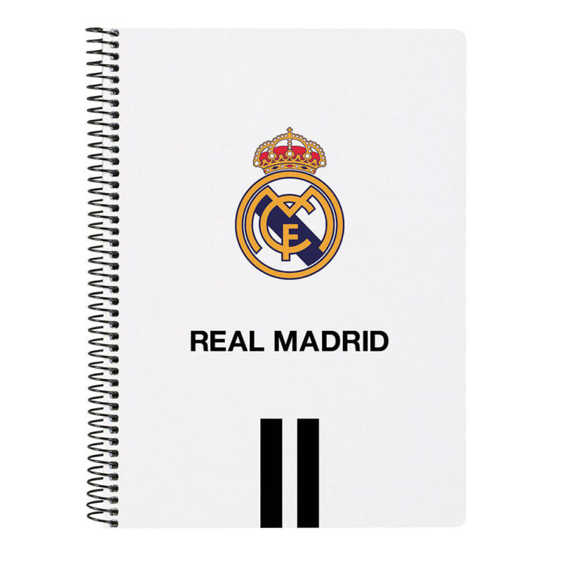 A/5-ös fehér Real Madrid spirál füzet