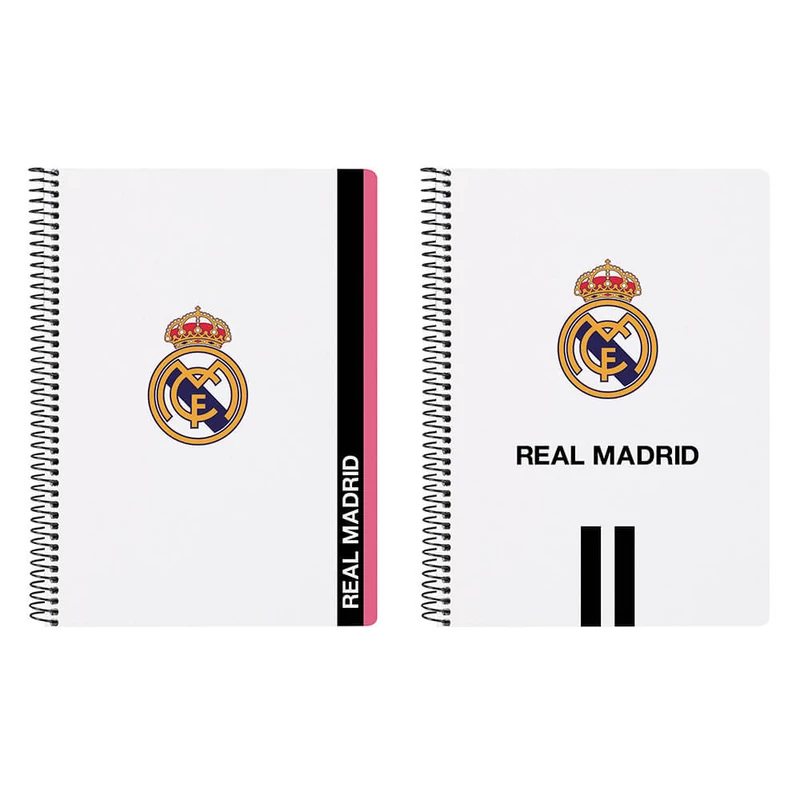 A/5-ös fehér Real Madrid spirál füzet