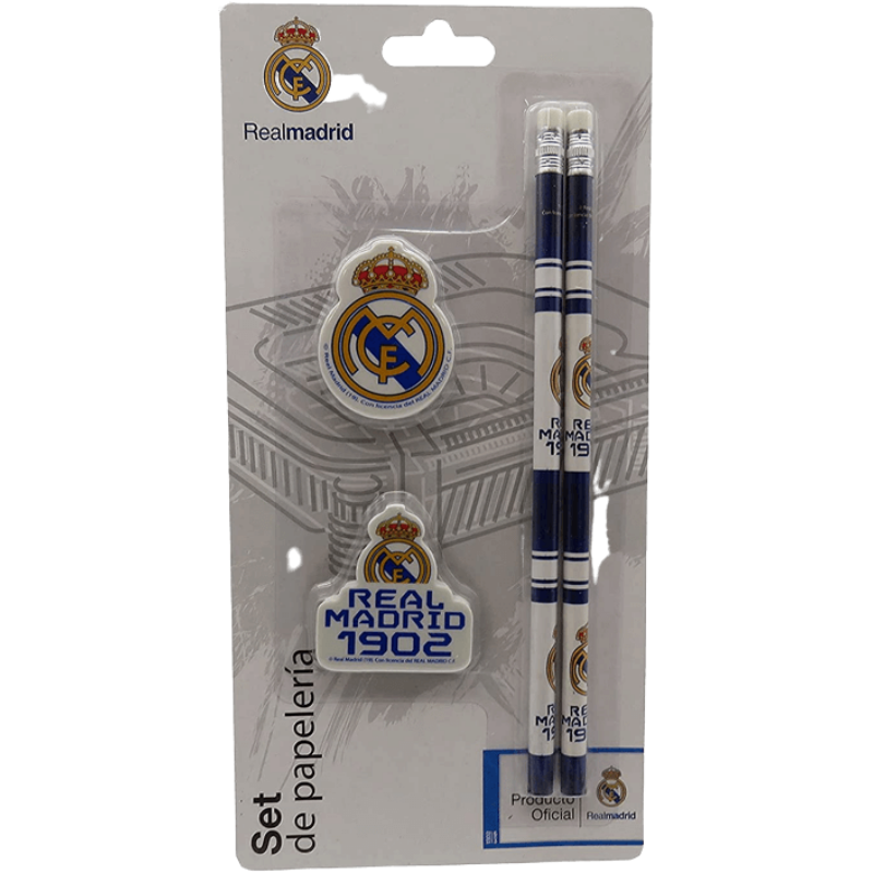Real Madrid ceruza és radír alap készlet