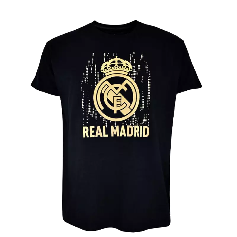 A Real Madrid címeres pólója - fekete-arany - M