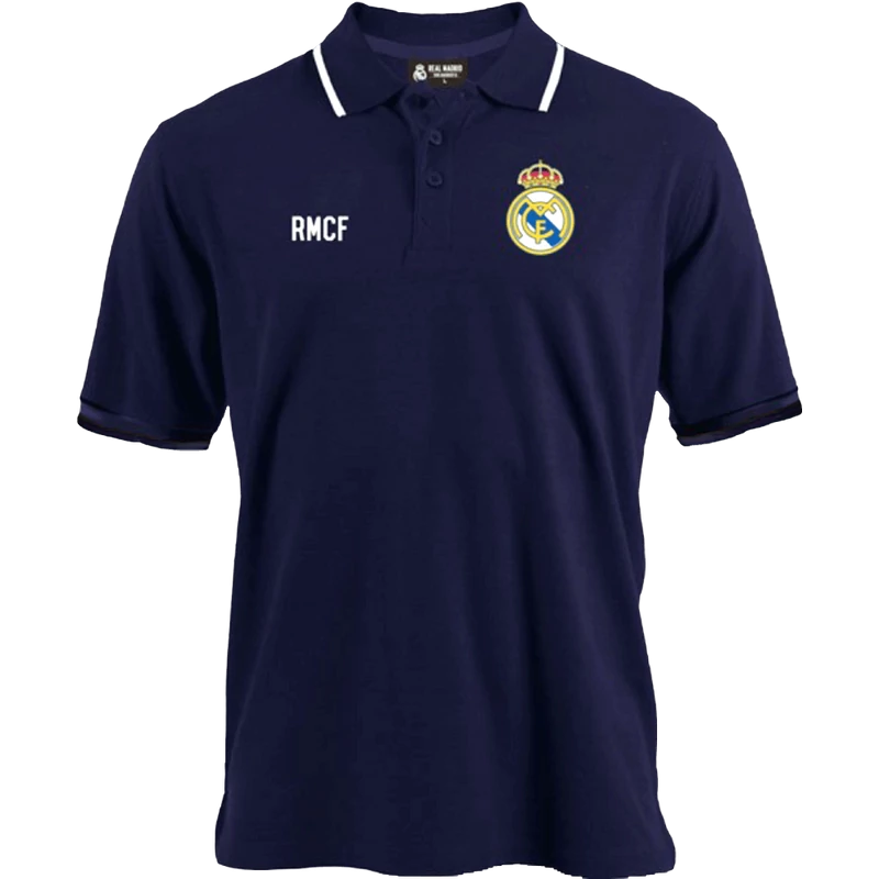 Tengerkék Real Madrid galléros pólód - S