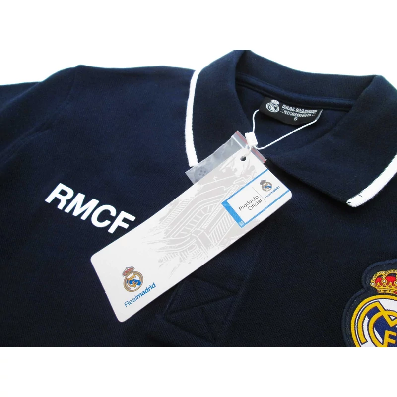 Tengerkék Real Madrid galléros pólód - S