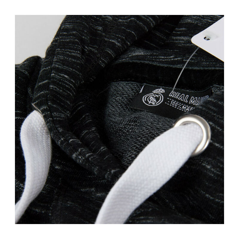 Női melange fekete madridista pulóver - XL