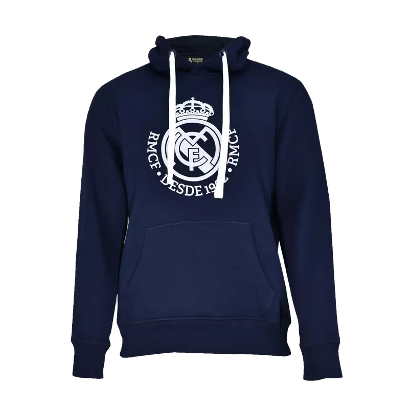 Címeres Real Madrid kapucnis pulóver - M