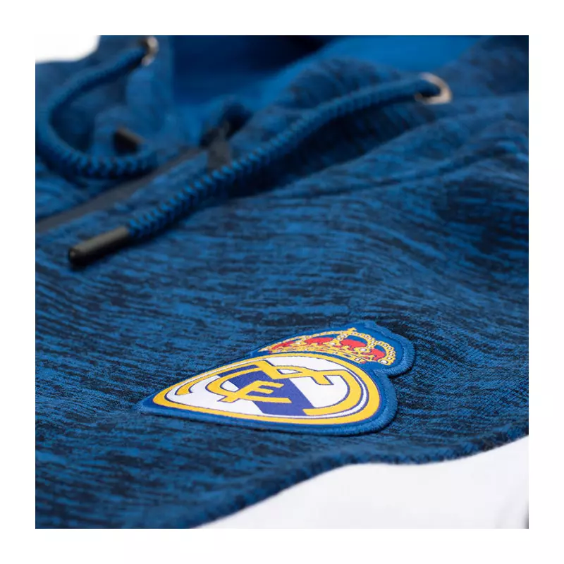 Tengerkék Real Madrid kapucnis pulóver - S