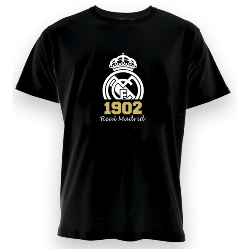 Madridisták fekete kerek nyakú pólója
