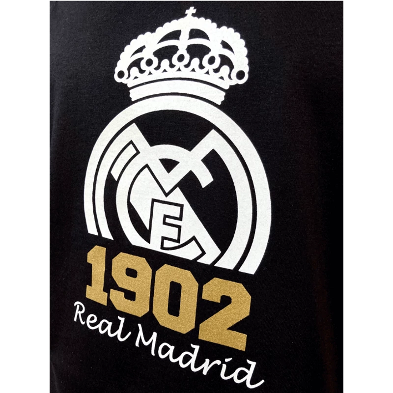 Madridisták fekete kerek nyakú pólója